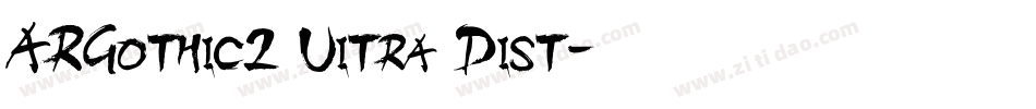 ARGothic2 Uitra Dist字体转换